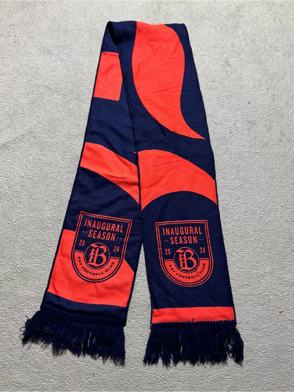Bay Fc Soccer Scarf Adult Os Inaugural Season 2024 Founding Season Ticket Member